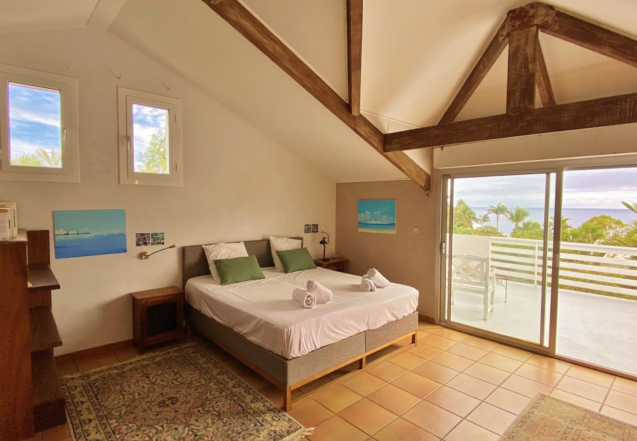 bedroom with ocean view